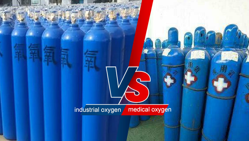 phân biệt oxy y tế và oxy công nghiệp